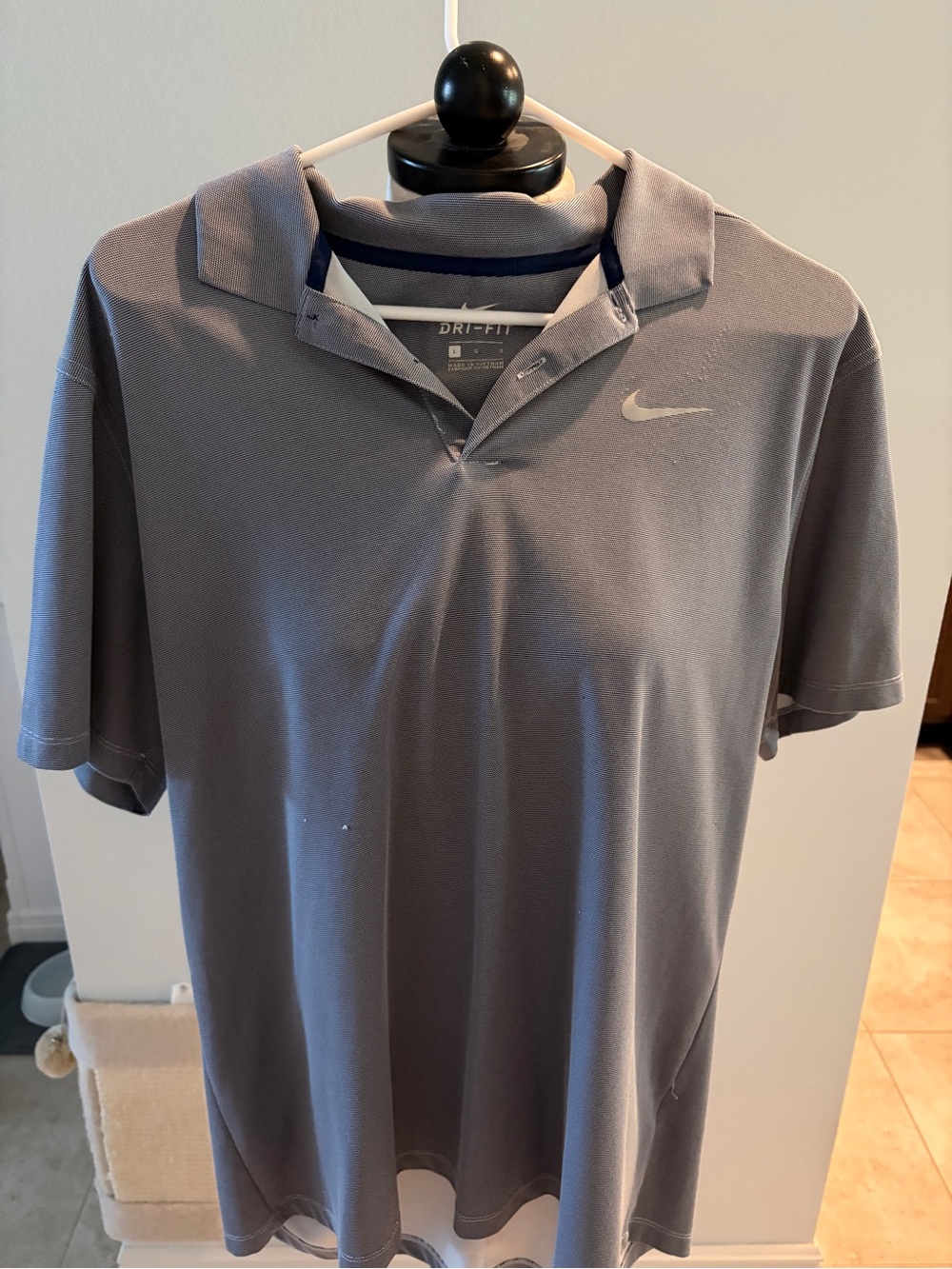 Nike Men’s Gray Dri-FIT Polo Shirt